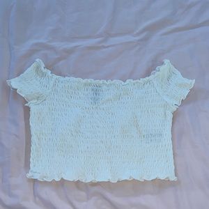 h&m white off the shoulder top